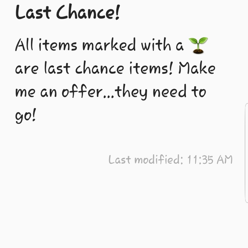 Last Chance Items!